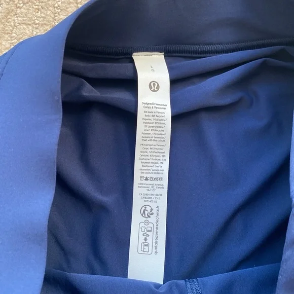 Lululemon Pleated High-Rise Knee-Length Tennis Skirt, L, Club Blue - Picture 3 of 8